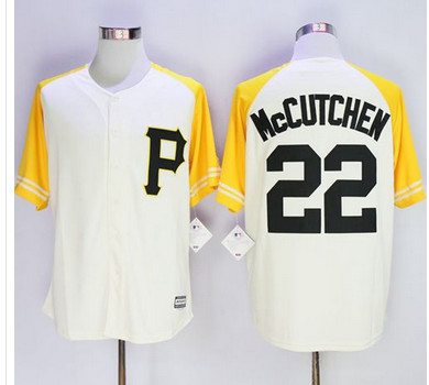 Pirates #22 Andrew McCutchen CreamGold Exclusive New Cool Base Stitched MLB Jersey Pirates #22 Andrew McCutchen CreamGold Exclusive New Cool Base Stitched MLB Jersey