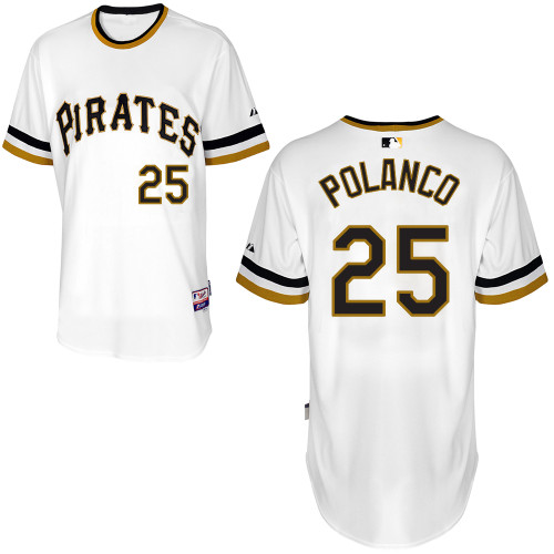 Pittsburgh Pirates #25Gregory Polanco Authentic Andrew McCutchen Alternate White Jersey