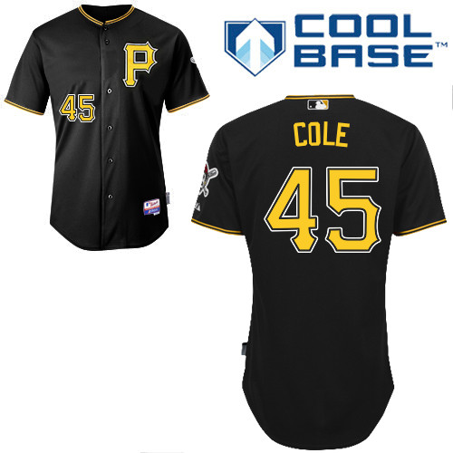 Pittsburgh Pirates #45Gerrit Cole Authentic Andrew McCutchen Alternate black Jersey Pittsburgh Pirates #45Gerrit Cole Authentic Andrew McCutchen Alternate black Jersey
