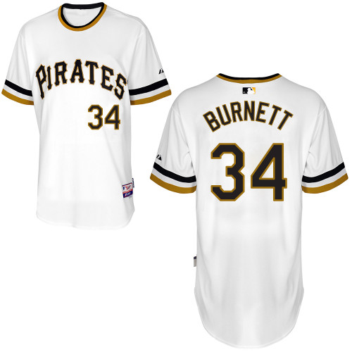 Pittsburgh Pirates #34a.j Burnett Authentic Andrew McCutchen Alternate White Jersey