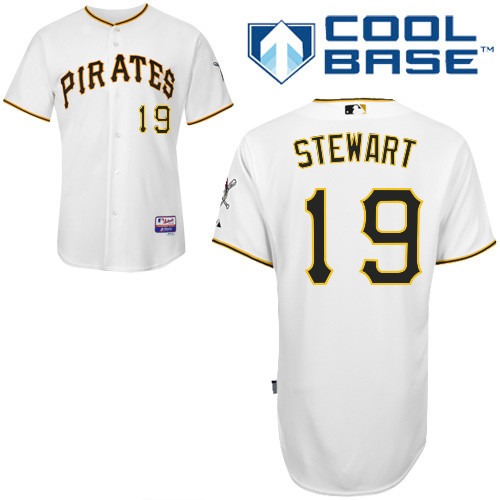 Pittsburgh Pirates #19Chris Stewart Authentic Andrew McCutchen Home White Jersey
