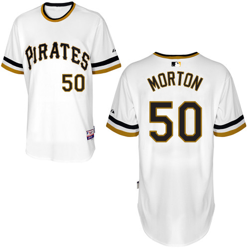 Pittsburgh Pirates #50 Morton Authentic Andrew McCutchen Alternate White Jersey