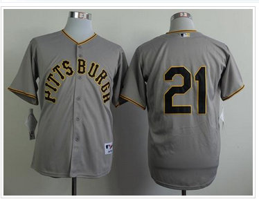 Pittsburgh Pirates #21 Roberto Clemente Grey 1953 Turn Back The Clock Stitched Baseball Jersey