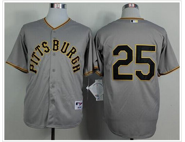 Pittsburgh Pirates #25 Gregory Polanco Grey 1953 Turn Back The Clock Stitched Baseball Jersey