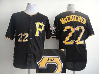 Pittsburgh Pirates 22 Mccutchen Black Cool Base MLB Jerseys(Signed)