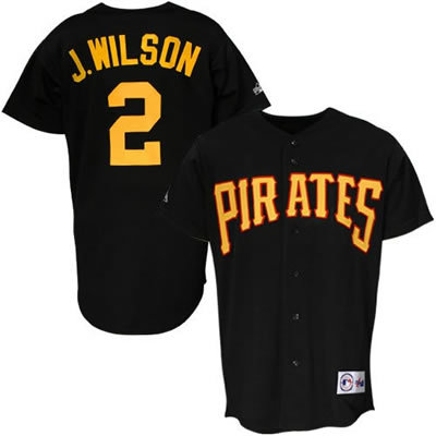 Pittsburgh Pirates #2 Jack Wilson Black Jersey Pittsburgh Pirates #2 Jack Wilson Black Jersey
