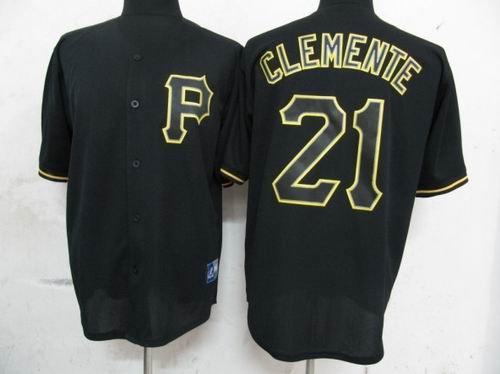 Pittsburgh Pirates 21 Clemente Pitch Black Fashion Jersey Pittsburgh Pirates 21 Clemente Pitch Black Fashion Jersey