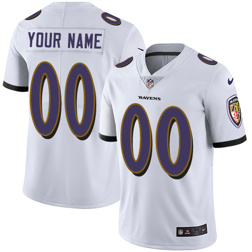 Nike Baltimore Ravens Elite White Road Youth Jersey NFL Vapor Untouchable Customized jerseys