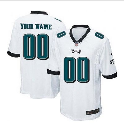 Youth Nike Philadelphia Eagles Customized Elite White NFL Jersey