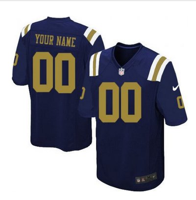 Youth Nike New York Jets Customized Elite Navy Blue Alternate NFL Jersey