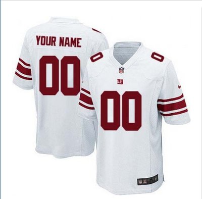 Youth Nike New York Giants Customized Elite White NFL Jersey