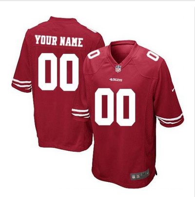 Youth Nike San Francisco 49ers Customized Elite Red Team Color NFL Jersey
