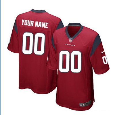 Youth Nike Houston Texans Customized Elite Red Alternate NFL Jersey