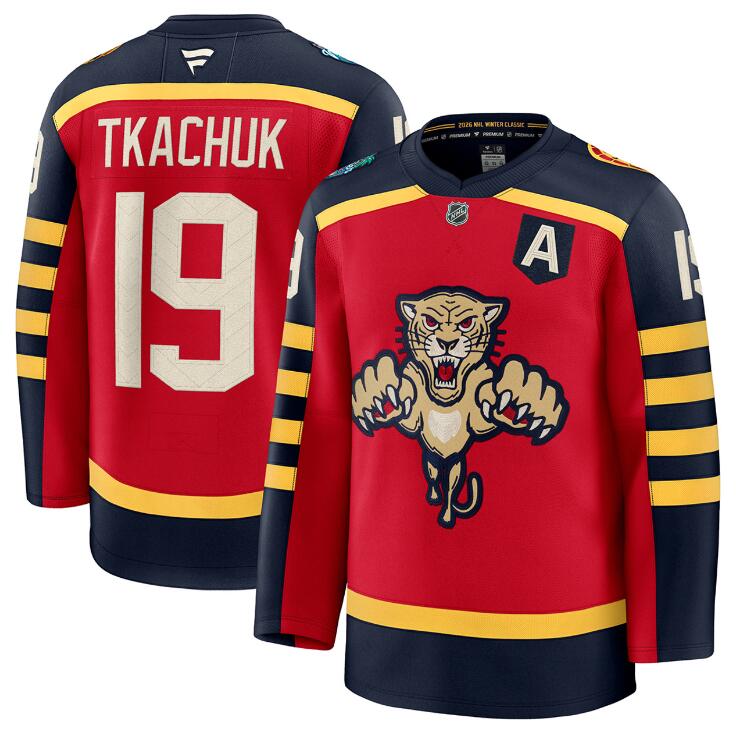 Men's Florida Panthers #19 Matthew Tkachuk Red 2026 Winter Classic Stitched Hockey Jersey Men's Florida Panthers #19 Matthew Tkachuk Red 2026 Winter Classic Stitched Hockey Jersey