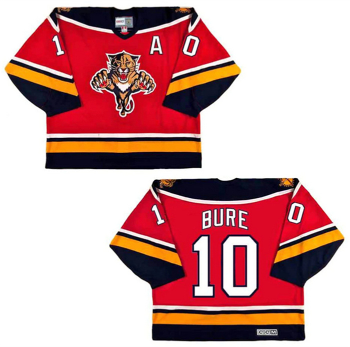 Men's Florida Panthers #10 Pavel Bure Red Stitched Jersey Men's Florida Panthers #10 Pavel Bure Red Stitched Jersey
