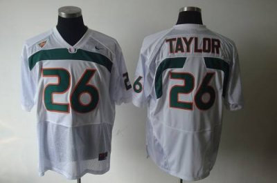 Hurricanes #26 Sean Taylor White Embroidered NCAA Jerseys Hurricanes #26 Sean Taylor White Embroidered NCAA Jerseys
