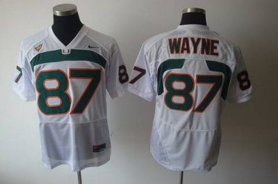 Hurricanes #87 Reggie Wayne White Embroidered NCAA Jerseys Hurricanes #87 Reggie Wayne White Embroidered NCAA Jerseys