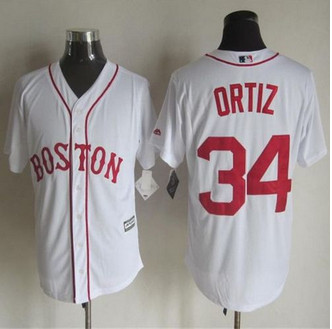 Boston Red Sox #34 David Ortiz White Alternate Home New Cool Base Stitched Baseball