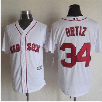 Boston Red Sox #34 David Ortiz White New Cool Base Stitched Baseball Jersey