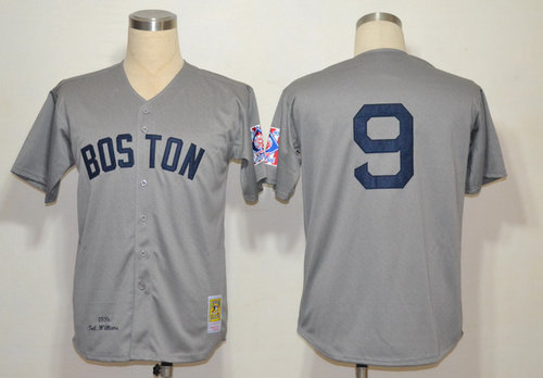 MLB Jerseys Boston Red Sox 9 Ted Williams Grey 1939 cool base jerseys