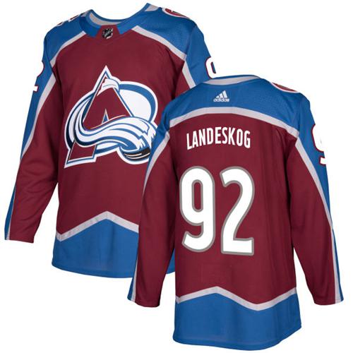 Adidas Avalanche #92 Gabriel Landeskog Burgundy Home Authentic Stitched NHL Jersey Adidas Avalanche #92 Gabriel Landeskog Burgundy Home Authentic Stitched NHL Jersey