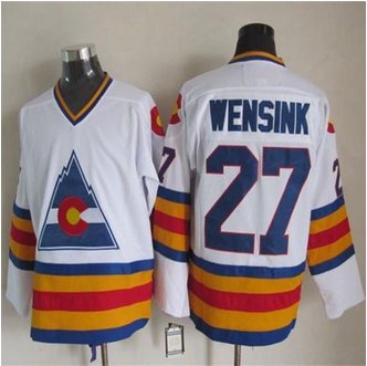 Colorado Avalanche #27 John Wensink White CCM Throwback Stitched NHL Jersey Colorado Avalanche #27 John Wensink White CCM Throwback Stitched NHL Jersey