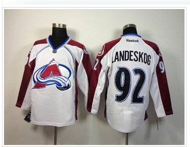 Colorado Avalanche #92 Gabriel Landeskog White NHL Jersey