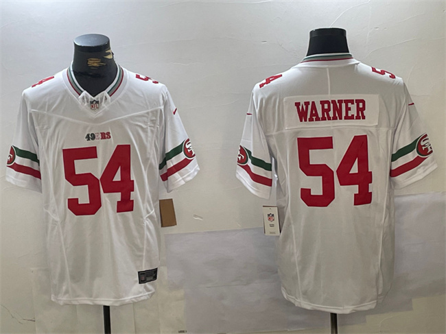 Men's San Francisco 49ers #54 Fred Warner White F.U.S.E. Mexico Vapor Limited Stitched Football Jersey Men's San Francisco 49ers #54 Fred Warner White F.U.S.E. Mexico Vapor Limited Stitched Football Jersey