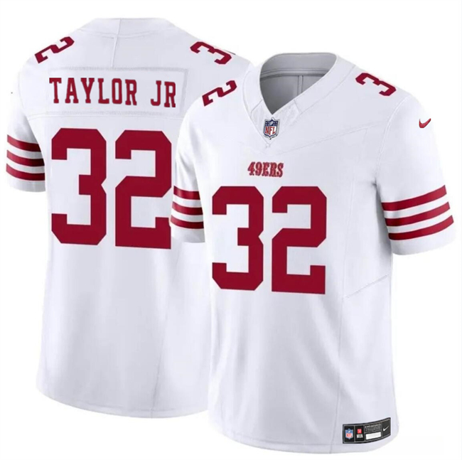 Men's San Francisco 49ers #32 Patrick Taylor Jr White 2024 F.U.S.E. Vapor Untouchable Limited Stitched Football Jersey Men's San Francisco 49ers #32 Patrick Taylor Jr White 2024 F.U.S.E. Vapor Untouchable Limited Stitched Football Jersey