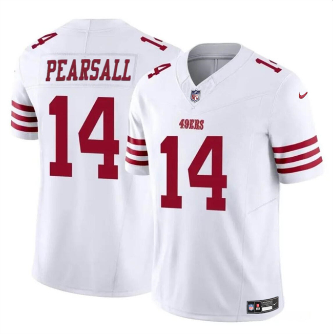 Men's San Francisco 49ers White 2024 Draft F.U.S.E. Vapor Untouchable Limited Stitched Football Jersey Men's San Francisco 49ers White 2024 Draft F.U.S.E. Vapor Untouchable Limited Stitched Football Jersey