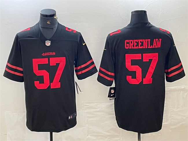 Men's San Francisco 49ers #57 Dre Greenlaw Black Vapor Untouchable Limited Stitched Jersey Men's San Francisco 49ers #57 Dre Greenlaw Black Vapor Untouchable Limited Stitched Jersey