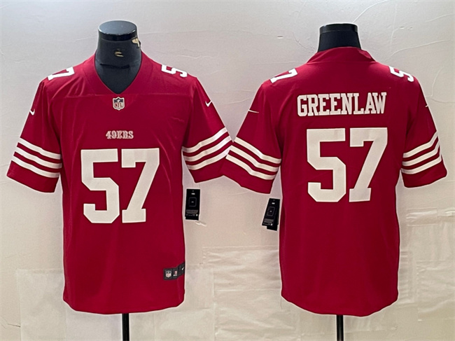 Men's San Francisco 49ers #57 Dre Greenlaw Red Vapor Untouchable Limited Stitched Jersey Men's San Francisco 49ers #57 Dre Greenlaw Red Vapor Untouchable Limited Stitched Jersey