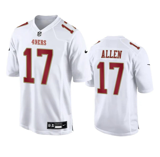 Men's San Francisco 49ers #17 Brandon Allen White Fashion Vapor Untouchable Limited Stitched Football Jersey Men's San Francisco 49ers #17 Brandon Allen White Fashion Vapor Untouchable Limited Stitched Football Jersey