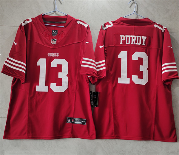 Men's San Francisco 49ers #13 Brock Purdy Red 2023 F.U.S.E. Vapor Untouchable Limited Stitched Football Jersey Men's San Francisco 49ers #13 Brock Purdy Red 2023 F.U.S.E. Vapor Untouchable Limited Stitched Football Jersey