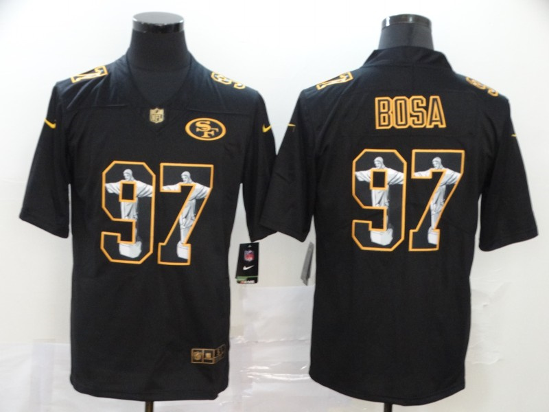 Men's San Francisco 49ers #97 Nick Bosa Jesus Faith Black Vapor Untouchable Stitched NFL Nike Limited Jersey Men's San Francisco 49ers #97 Nick Bosa Jesus Faith Black Vapor Untouchable Stitched NFL Nike Limited Jersey