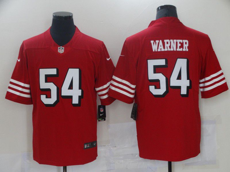 Men San Francisco 49ers 54 Warner Red Nike Vapor Untouchable Limited 2021 NFL Jersey Men San Francisco 49ers 54 Warner Red Nike Vapor Untouchable Limited 2021 NFL Jersey