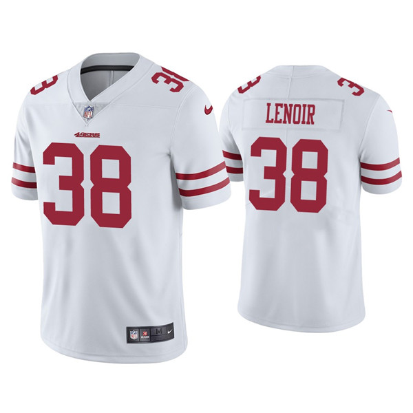 Men's 49ers #38 Deommodore Lenoir White Vapor Limited Jersey Men's 49ers #38 Deommodore Lenoir White Vapor Limited Jersey