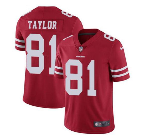 Men's 49ers #81 Trent Sherfield Red Vapor Limited Jersey Men's 49ers #81 Trent Sherfield Red Vapor Limited Jersey