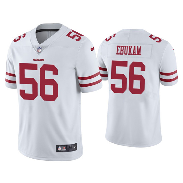 Men's 49ers #56 Samson Ebukam White Vapor Limited Jersey Men's 49ers #56 Samson Ebukam White Vapor Limited Jersey