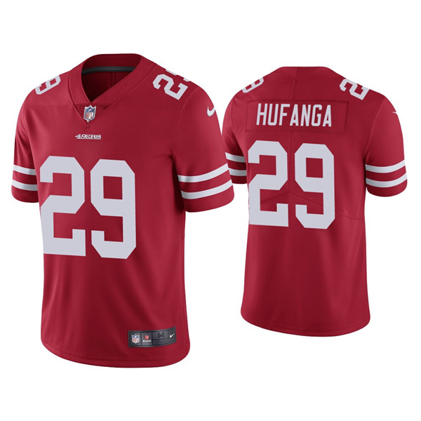 Men's 49ers #29 Talanoa Hufanga Red Vapor Limited Jersey Men's 49ers #29 Talanoa Hufanga Red Vapor Limited Jersey