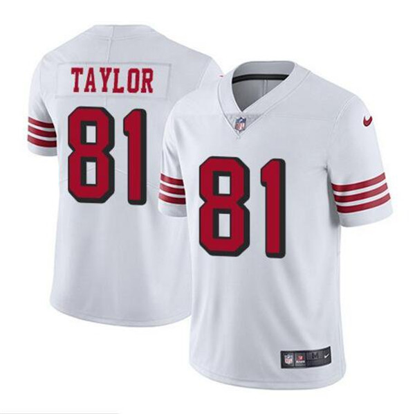Men's 49ers #81 Trent Sherfield White Color Rush Jersey Men's 49ers #81 Trent Sherfield White Color Rush Jersey