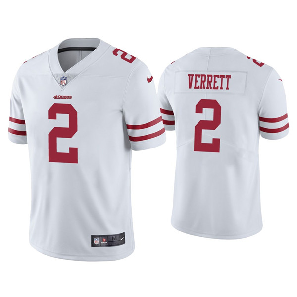 Men's 49ers #2 Jason Verrett White Vapor Limited Jersey Men's 49ers #2 Jason Verrett White Vapor Limited Jersey