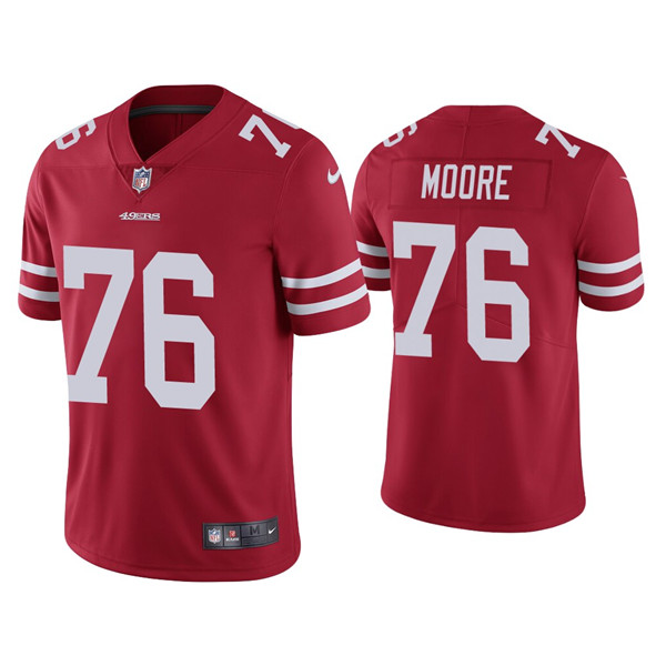 Men's 49ers #76 Jaylon Moore Red Vapor Limited Jersey Men's 49ers #76 Jaylon Moore Red Vapor Limited Jersey