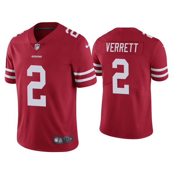 Men's 49ers #2 Jason Verrett Red Vapor Limited Jersey Men's 49ers #2 Jason Verrett Red Vapor Limited Jersey