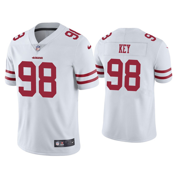Men's 49ers #98 Arden Key White Vapor Limited Jersey Men's 49ers #98 Arden Key White Vapor Limited Jersey