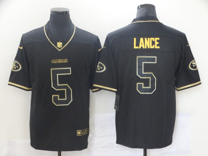 Nike 49ers 5 Trey Lance Black Gold Vapor Untouchable Limited Jersey Nike 49ers 5 Trey Lance Black Gold Vapor Untouchable Limited Jersey