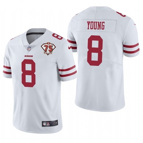 Nike 49ers 8 Steve Young White 75th Anniversary Vapor Untouchable Limited Jersey Nike 49ers 8 Steve Young White 75th Anniversary Vapor Untouchable Limited Jersey
