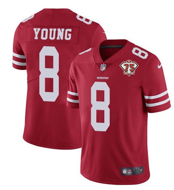 Nike 49ers 8 Steve Young Red 75th Anniversary Vapor Untouchable Limited Jersey Nike 49ers 8 Steve Young Red 75th Anniversary Vapor Untouchable Limited Jersey