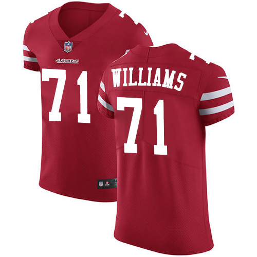 San Francisco 49ers #71 Trent Williams Red Team Color Men's Stitched NFL Vapor Untouchable Elite Jersey San Francisco 49ers #71 Trent Williams Red Team Color Men's Stitched NFL Vapor Untouchable Elite Jersey