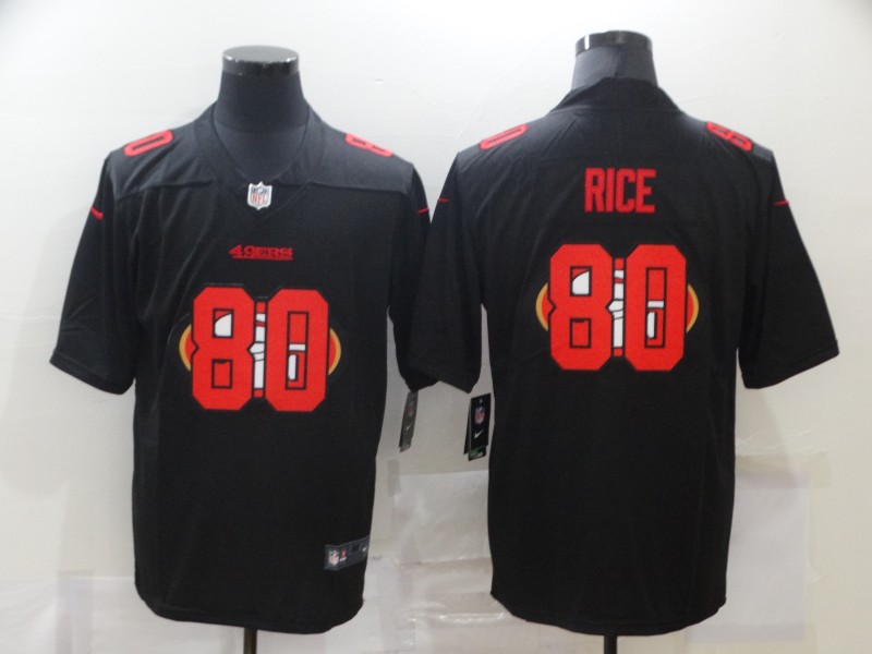 Nike 49ers 80 Jerry Rice Black Shadow Logo Limited Jersey Nike 49ers 80 Jerry Rice Black Shadow Logo Limited Jersey